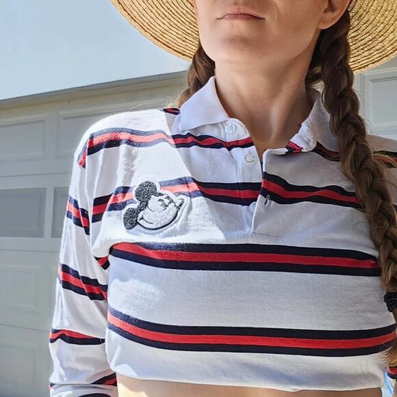Disney Mickey Mouse Cropped Polo - Picture 1 of 9